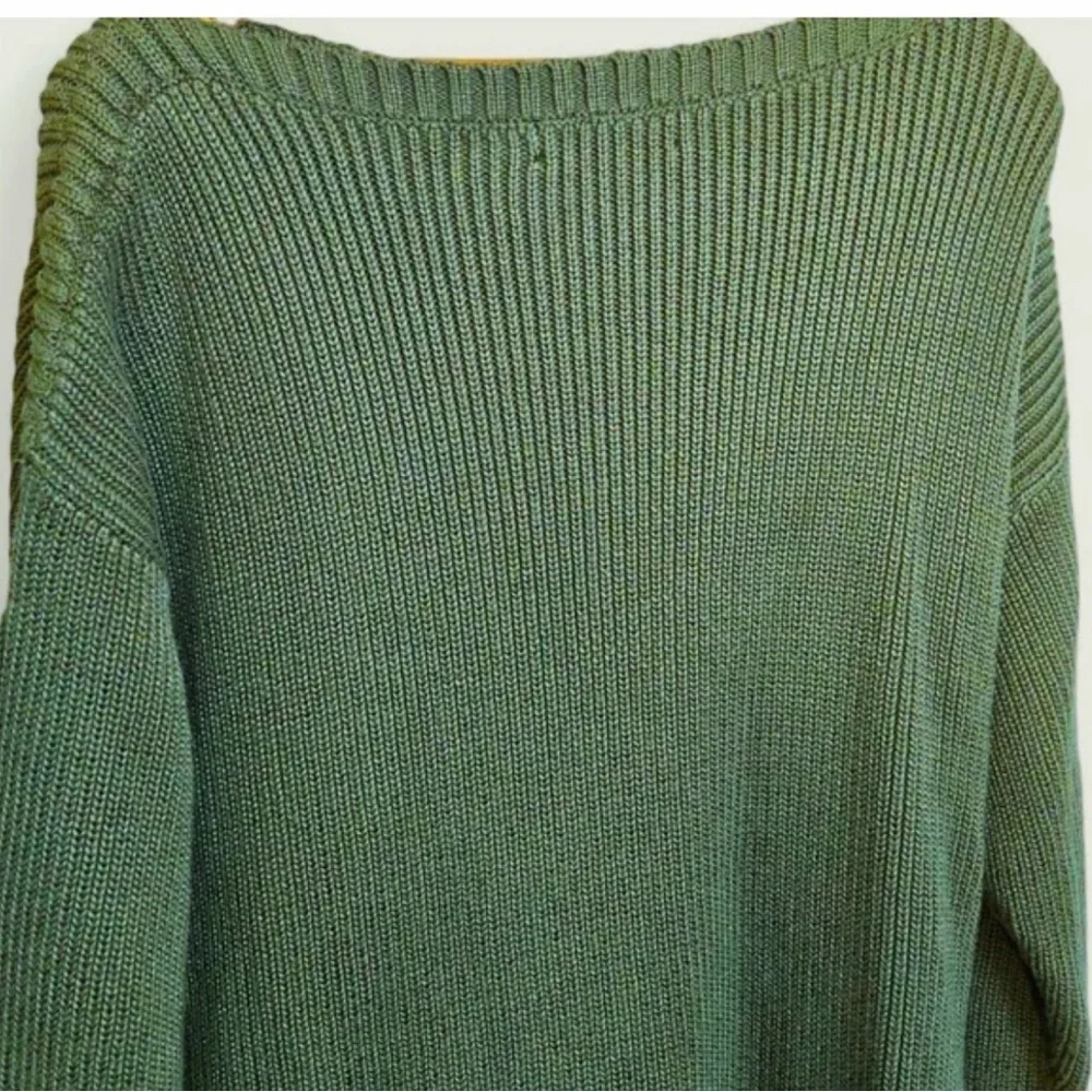 Lauren Ralph Lauren 'Brayan' Cable-Knit Sweater in Olive Fern aso Meghan Markle - Picture 4 of 6